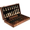 Beautifully Chess Set Wooden Chess Foldable Chess Set Board with Portable Folding Interior Storage Travel Board Chess Sets (39cm)