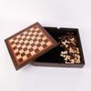 Chess Fun Wooden Chess Portable Travel Chess with Storage Box for Easy Storage of Chess Pieces (31X31X5.3CM 12.2X12.2X2IN) Chess Gifts view 3