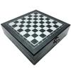 4-in-1 Chess Set Wooden with Carrying Case Travel Chess Set (Wooden Chess Divination Dice Domino) for Kids Chess Gifts (Color : Chess Set B) view 1
