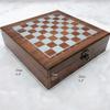 4-in-1 Chess Set Wooden with Carrying Case Travel Chess Set (Wooden Chess Divination Dice Domino) for Kids Chess Gifts (Color : Chess Set B) view 2