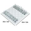 Crystal Glass Chess Portable Travel Chess Frosted Clear Chess Pieces Luxury Classic Interactive Game Educational Toy Gift (Size : Small) view 2