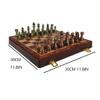 Foldable Luxury Chess Portable Travel Chess Set is Light and Easy to Carry Provide Gifts for Chess Lovers and Learners (Color : Large Bronze (Pure Metal)) view 2