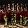 Foldable Luxury Chess Portable Travel Chess Set is Light and Easy to Carry Provide Gifts for Chess Lovers and Learners (Color : Large Bronze (Pure Metal)) view 4