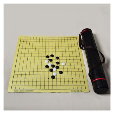 Chess Roll-up Travel Chess Set in Carry Tube with Shoulder Strap Magnetic Chess Pieces Or Children Gift Chess Set (Color : Chinese Chess Set) (Go Set)