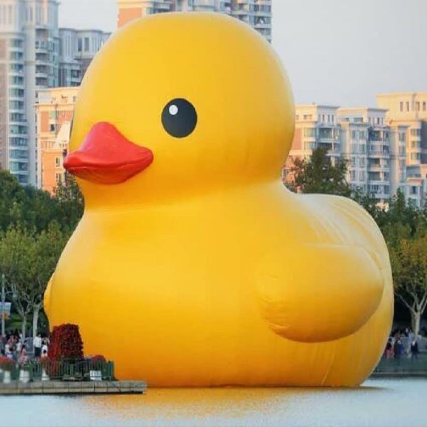 10ft Outdoor Giant Inflatable Promotion Yellow Rubber Duck Floats Pool Lake