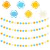 G1ngtar 4Pcs Retro Boho Sun Sunshine Garland Felt Artificial Here Comes The Son Hippie String Banner First Trip Around the Sun Bohemian Aesthetic Decoration for Indoor Outdoor Baby Shower Birthday view 1