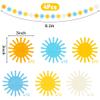 G1ngtar 4Pcs Retro Boho Sun Sunshine Garland Felt Artificial Here Comes The Son Hippie String Banner First Trip Around the Sun Bohemian Aesthetic Decoration for Indoor Outdoor Baby Shower Birthday view 2