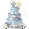 Yinder Bear Cake Toppers Mini Bear Cake Decorations Cake Toppers Gold White Pearl Ball for Birthday Party Decorations(Gray,Elephant Style) view 1