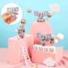 Yinder Bear Cake Toppers Mini Bear Cake Decorations Cake Toppers Gold White Pearl Ball for Birthday Party Decorations(Gray,Elephant Style) view 2