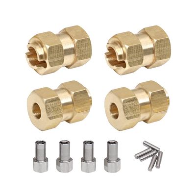 GTHELE Brass Wheel Hex Hub 10mm(+6mm) Extenders Adaptor Set for 1/18 TRX4M Redcat Ascent18 Upgrade Parts RC Crawler Car