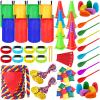 Wettarn 70 Pcs Christmas Indoor Games Potato Sack Race Bags for Teens Adult Egg Spoon Bean Bags Ring Toss 3 Legged Relay Race Tug of War Rope Family Reunions Games for Christmas Eve Celebrations view 1