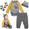 Reborn Baby Doll Clothes Gray Doll Clothes Outfits Fit 20-22 inch Reborn Dolls Cute Animal Design Clothing 4 Pieces of Pack view 1