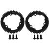 2pcs Harden Steel 46T Main Spur Gear 1 Mod M1 for 1/5 Traxxas X-Maxx 1/7 Traxxas XO-1 1/10 Traxxas E-Revo 2.0 MAXX 1/6 Traxxas XRT 6447 Upgrade Parts Black view 1