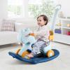 LLparty 4 in 1 Rocking Horse for Toddlers 1-3 Years Old, Baby Rocking Toy Fun Birthday Gift for 1+ Boys, Ride on Toy with Detachable Balance Board and Footrest, Balance Bike with Push Handle, Blue view 1