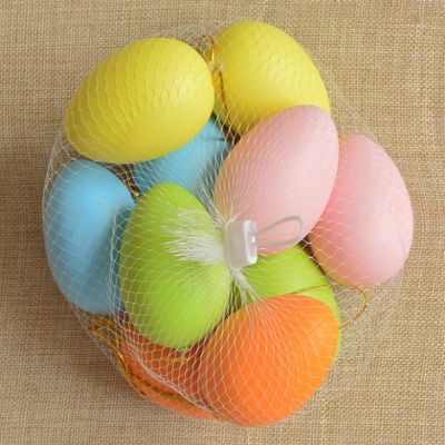 BARTEU Kids Painted Colored Eggs Children Handmade Toys Plastic Egg Shell Kindergarten Painting Materials 10coloredduckeggs(5 * 7cm)