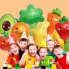 8Pcs Vegetable Fruit Foil Balloons Corn Carrot Orange Tomato Broccoli Strawberry Banana Orange Avocado Mylar Foil Balloons Party Decortions for Birthday Baby Shower view 3