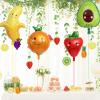 8Pcs Vegetable Fruit Foil Balloons Corn Carrot Orange Tomato Broccoli Strawberry Banana Orange Avocado Mylar Foil Balloons Party Decortions for Birthday Baby Shower view 4