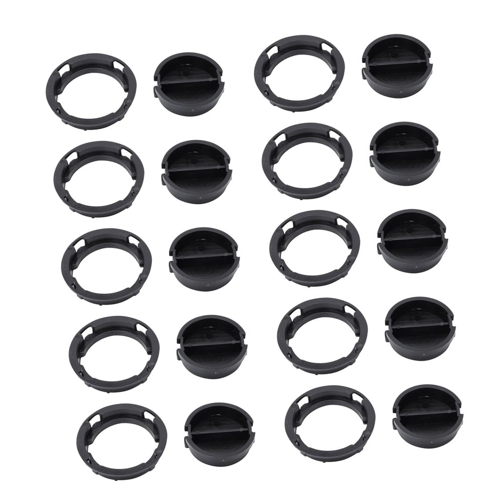 Hemoton 50pcs Black Plastic Closure Plugs for Piggy Banks Plaster Dolls Stoppers for Money Saving Boxes Smooth Finish for Easy Insertion Removal