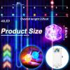 Wettarn 20 ft Polyhedral Dice String Lights LED Dice Lights Strands Extendable Glow in The Dark Party Decorations for Role Playing Game Bedroom Indoor Outdoor Wedding Tree Garden Decoration view 3