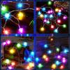Wettarn 20 ft Polyhedral Dice String Lights LED Dice Lights Strands Extendable Glow in The Dark Party Decorations for Role Playing Game Bedroom Indoor Outdoor Wedding Tree Garden Decoration view 4