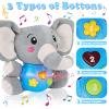 daboot Plush Musical Baby ToysCute Elephant Toys for 3-6-12 Months Boys & Girls, Cute Stuffed Animal Infants Baby Toy Elephant Baby StuffToys for Infants 0-6 Months view 2