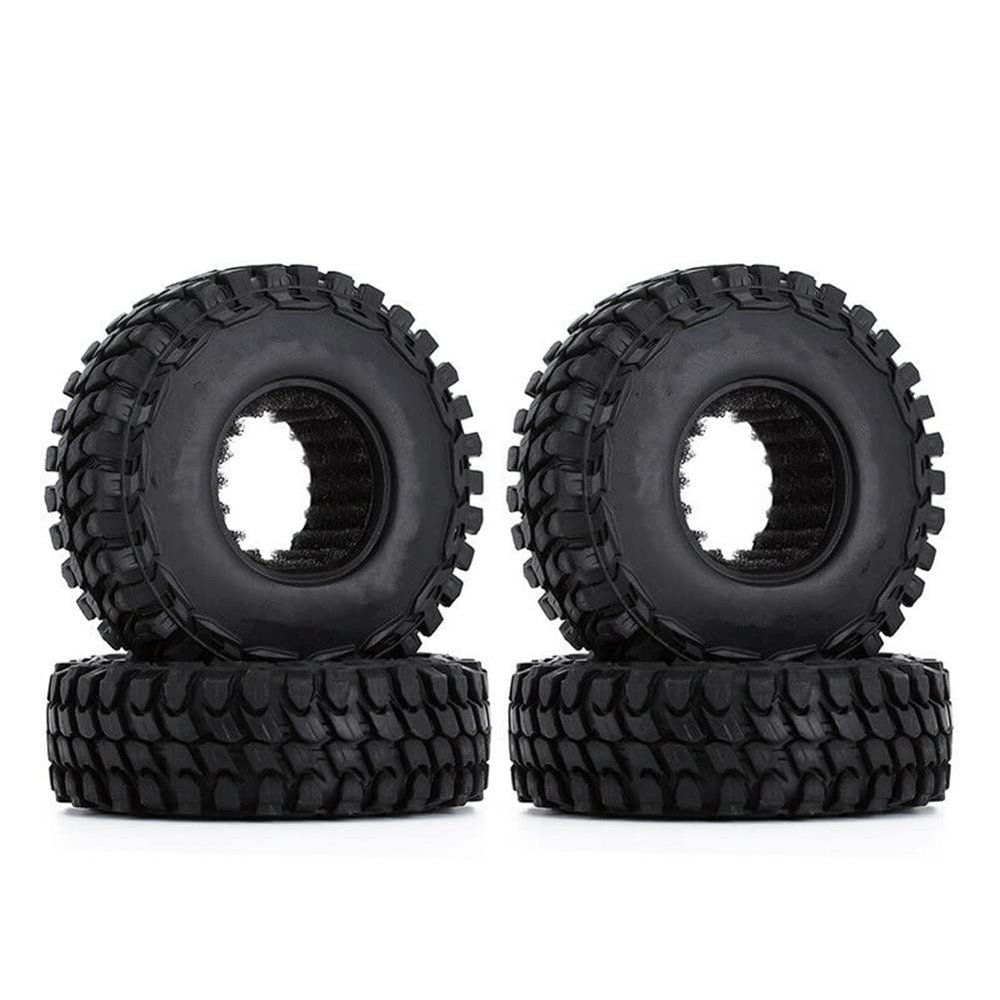1/24 Rubber RC Crawler Tires Wheels 4PCS for Axial SCX24 1/24 RC Crawler Accessory Part