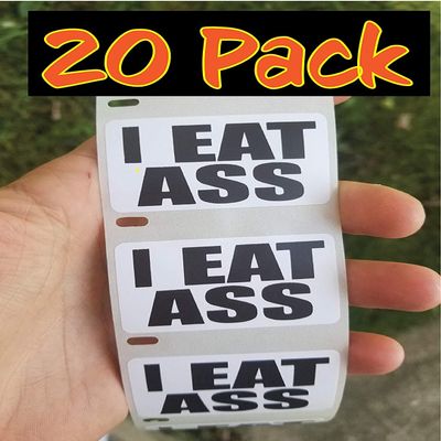 20PCS "I EAT Ass" Stickers Bulk lot Hard hat Decals