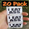 20PCS "I EAT Ass" Stickers Bulk lot Hard hat Decals view 1