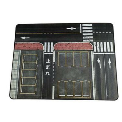 NATEFEMIN 1/64 Parking Lot Rubber Mouse Pad Mat Model Car Vehicle Scene Display Large Garage Toys Accessory Part