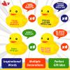 24 Pcs Rubber Duck in Bulk Mini Inspirational Gift Motivational Tiny Rubber Ducks Thank You Gifts Inspirational Party Favors Decorations Birthday Party Favors (1.89 Inch) view 3
