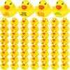 60 Pcs Rubber Duck in Bulk Mini Inspirational Gift Motivational Tiny Rubber Ducks Thank You Gifts Inspirational Party Favors Decorations Birthday Party Favors (1.3 Inch) view 1