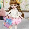 Toyvian Doll Tote Bag Kids Travel Accessories Girl Tote Bag Dolls Changing Cartoon Hand for Clothes Supply Child Travel Baby Clothes Costume view 2
