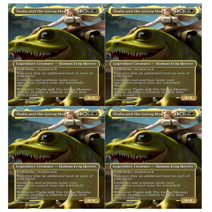 4x | Thalia and The Gitrog Monster | Anime | Full Art | Foil or Non-Foil (Non Foil)