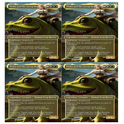 4x | Thalia and The Gitrog Monster | Anime | Full Art | Foil or Non-Foil (Foil)