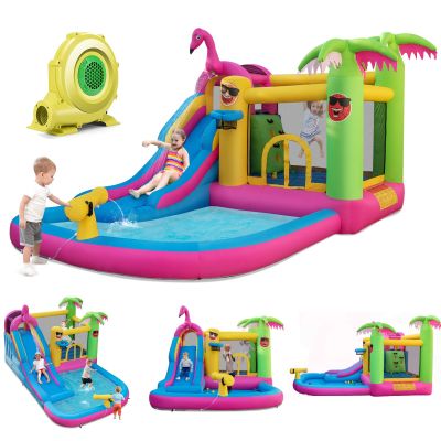 BOUNTECH Inflatable Bounce House with Waterslide & Ball Pit for Outdoor Fun with Ocean Balls, Bouncy Castle Water Slide for Big Kids Backyard Party Birthday Gifts