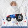 Transport Farm Car Personalized Baby Blanket for Boys Girls,Custom Soft Minky Blanket Double Layer Dotted Naps 50X60 in view 3