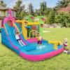 HONEY JOY Inflatable Water Slide, Giant Water Bounce House Park w/Climbing Wall & Splash Pool, Outdoor Blow up Water Slides Inflatables for Kids and Adults Backyard(with 735w Blower) view 2