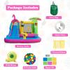 HONEY JOY Inflatable Water Slide, Giant Water Bounce House Park w/Climbing Wall & Splash Pool, Outdoor Blow up Water Slides Inflatables for Kids and Adults Backyard(with 735w Blower) view 3