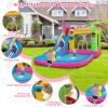 HONEY JOY Inflatable Water Slide, Giant Water Bounce House Park w/Climbing Wall & Splash Pool, Outdoor Blow up Water Slides Inflatables for Kids and Adults Backyard(with 735w Blower) view 4