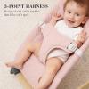 ANGELBLISS Baby Bouncer, Portable Bouncer Seat for Babies, Infants Bouncy Seat with Cotton Fabric, Natural Vibrations (Pink) view 3