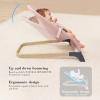 ANGELBLISS Baby Bouncer, Portable Bouncer Seat for Babies, Infants Bouncy Seat with Cotton Fabric, Natural Vibrations (Pink) view 4