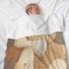 Brown Teddy Bear Personalized Baby Blanket for Boys Girls,Soft Minky Blanket Double Layer Dotted Newborn Naps 50X60 in view 3