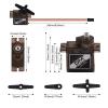 10PCS DM90S 9g Micro Servo Motor Metal Gear Motor Small Mini Servos Kit for RC Robot Arm Helicopter Airplane Car Boat Controls with Cable for Arduino Project view 3