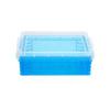 Pack of 32: stackable teal crayon box with lid for easy storage of your crayons view 1