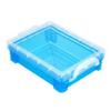 Pack of 32: stackable teal crayon box with lid for easy storage of your crayons view 3