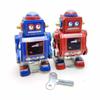 Charmgle Mini Retro Tin Robot Model Machine Wind-Up Walking Toy Adult Collection Home Decoration Blue view 2