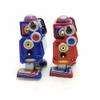 Charmgle Mini Retro Tin Robot Model Machine Wind-Up Walking Toy Adult Collection Home Decoration Blue view 3