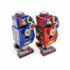 Charmgle Mini Retro Tin Robot Model Machine Wind-Up Walking Toy Adult Collection Home Decoration Blue view 4