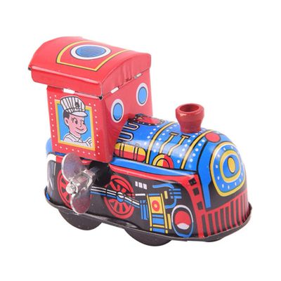TOYANDONA Tin Locomotive Wind up Toys Windup Toys Train Wind- up Toy Wind up Toy Boat Motor Tin Toys Vintage Wind- up Kids Toys Mini Toys Kid Toy Wind-up Toy Tinplate Iron Sheet Clock Child
