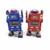 Charmgle Mini Retro Wind-up Robot Toy Clockwork Walking Model Machine Toys Adult Collection Home Decoration Red view 3